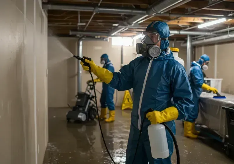 Basement Sanitization and Antimicrobial Treatment process in Red Oaks Mill, NY